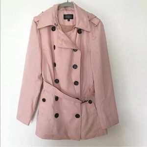 BGSD Tori Pink Classic Hooded Trench Coat